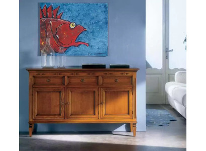 Design Klassisch Kommode Holz Anrichte Braun Sideboard Schrank Neu