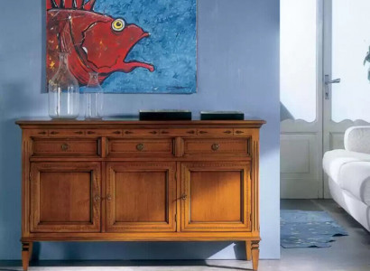 Design Klassisch Kommode Holz Anrichte Braun Sideboard Schrank Neu