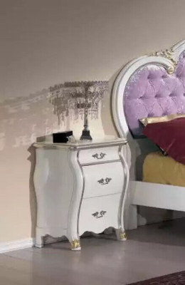 Nachttisch mit 3 Schubladen Holzschrank Design klassisch Neu