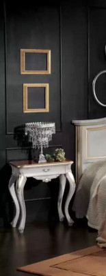 Nachttisch Luxuriöse weiße Schlafzimmermöbel exklusives Design