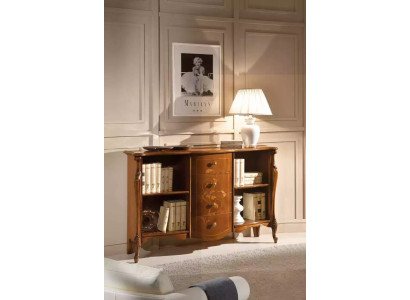 Bücherregal Holz freistehend Büro Regal elegant braun Schrank neu