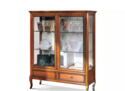 Vitrine Holz Vitrinen Glas Schrank Möbel Echtholz Anrichte Wohnzimmer