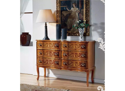 Hochwertige Kommode klassische Möbel Luxus Sideboard Schrank Holz Regal