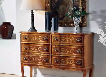 Hochwertige Kommode klassische Möbel Luxus Sideboard Schrank Holz Regal