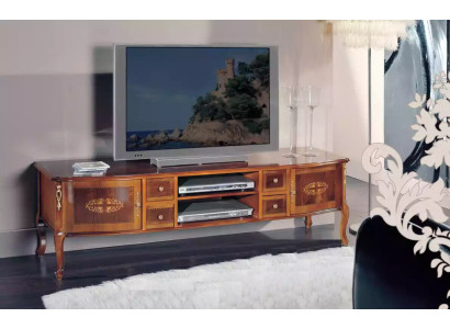Klassisches tv Regal rtv Holz Wohnzimmer braun Möbel Sideboard Kommoden