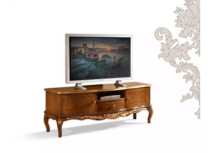 Exklusives TV Regal Holz klassischer Schrank Sideboard Lowboard Möbel