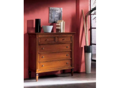 Luxus Schlafzimmer Kommode mit 5 Schubladen Holzschrank Design Möbel Neu