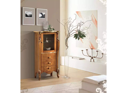 Klassische Braune Vitrine Esszimmer Möbel Luxus Anrichte Kommode Holz