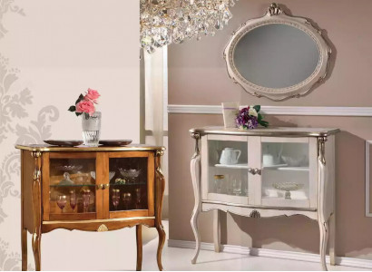 Klassische Glasvitrine Luxus Aufbewahrungs Tisch Wohnzimmer Möbel Holz