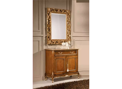 Wohnzimmer Möbel Braune Anrichte Holz Sideboard Zweitürig Schublade