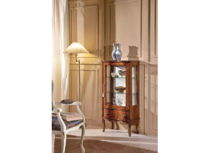 Klassische Holz Glas Vitrine Luxus Wohnzimmer Designer Glasvitrine Möbel