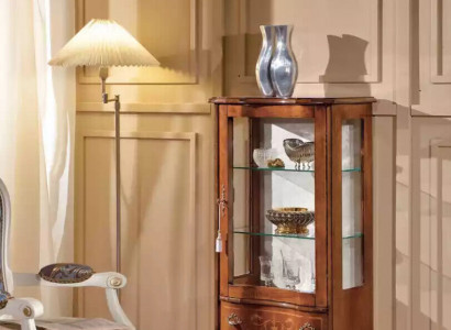 Klassische Holz Glas Vitrine Luxus Wohnzimmer Designer Glasvitrine Möbel