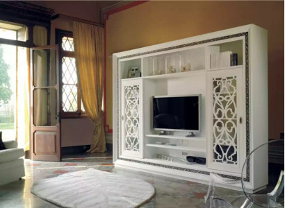 Wohnwand Luxus Schrankwand Schrank Modern Möbel Wohnzimmer rtv Holz