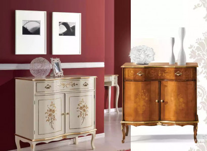 Luxuriöses braunes Sideboard Lampe Schublade Möbel Holzschrank Neu