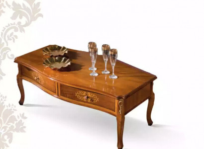 Klassischer Brauner Holz Couchtisch Luxus Design Schubladen Tisch Neu