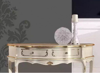 Weißer Klassischer Konsolentisch Schlafzimmer Holz Möbel Barock Stil