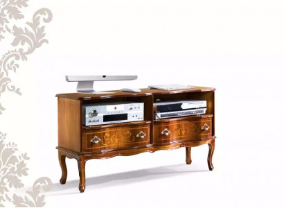 Klassisches Lowboard TV-Ständer RTV Schrank Schubladen Holz Design Neu