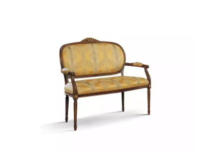 Sitzbank Klassischer Gelb Hocker Retro Wohnzimmer Luxus Design Neu