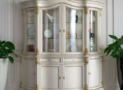 Vitrine Italienische Luxus Möbel Vitrinen Anrichte Schrank Glas Design