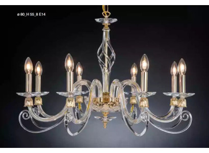 Kronleuchter Deckenleuchter 8x Lampen Luxus Deckenlampe Lampe Lüster Kristall