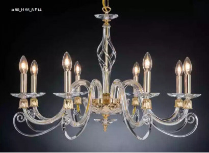 Kronleuchter Deckenleuchter 8x Lampen Luxus Deckenlampe Lampe Lüster Kristall