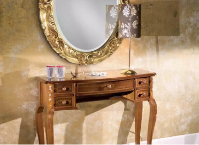 Klassischer Konsolentisch Designer Brauner Holz Schminktisch Neu Möbel