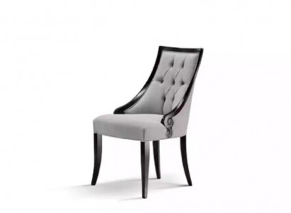 Stuhl Luxus Möbel Wohnzimmer Esszimmer Holz Möbel Grau Lehnstuhl Neu