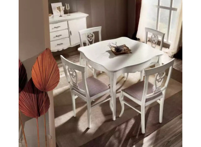 Luxus Esstisch Holz Quadratisch Esszimmer Tisch Weiß Möbel Tische Neu