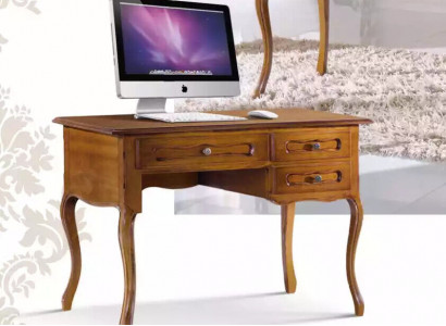 Klassischer Schreibtisch Holzmöbel Braun Arbeitszimmer Möbel Schubladen