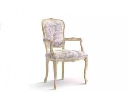 Polsterstuhl mit Armlehne Luxus Stuhl Wohnzimmer Esszimmer Lehnstuhl