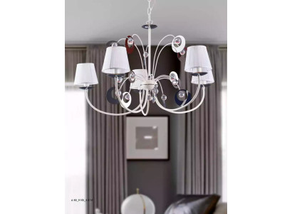 Luxuriöser 4x Lampen Kronleuchter Deckenleuchte Art déco Weiß Neu