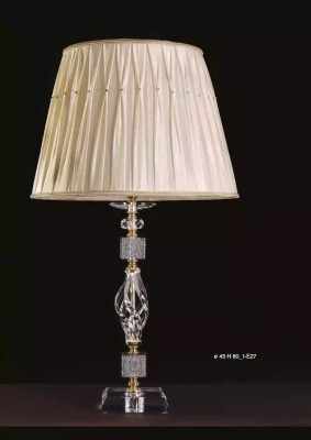 Luxuriöse Leuchte Tischlampe stilvolle Beige Tischlampe Tisch Kristall neu