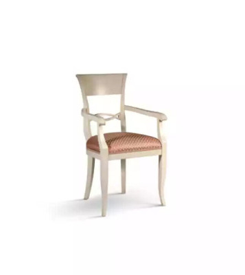 Stuhl mit Armlehne Braun Design Wohnzimmer Polster Esszimmer Holz Neu