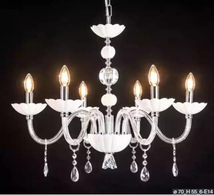 Kristallkronleuchter Deckenleuchte Zeus Weiße Deckenleuchte Lampe