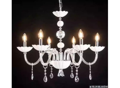 Kristallkronleuchter Deckenleuchte Zeus Weiße Deckenleuchte Lampe