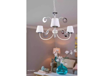 Luxuriöser 3x Lampen Kronleuchter Deckenleuchte Art déco Weiß Neu