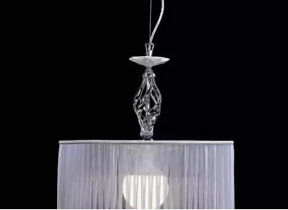 Stilvoller weißer Kronleuchter Deckenlampe Schirm Hängeleuchte neu