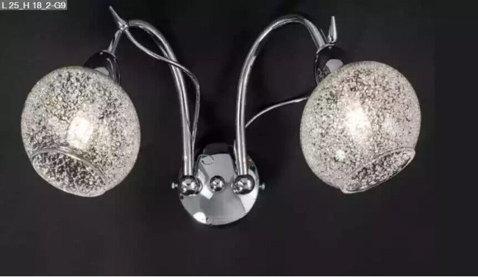 Luxuriöser Wandleuchte Grau 2x Lampen Rundform Deko