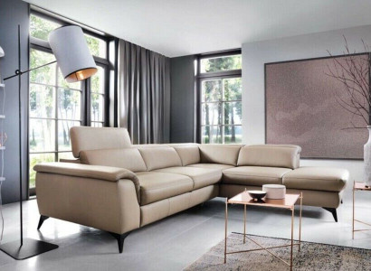 Ecksofa Sofa Couch Polster Leder Wohnlandschaft Couchen Sofas Ecke