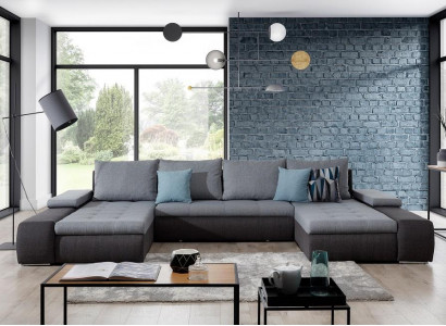 Wohnlandschaft Luxus Sofa Couch Garnitur Ecksofa Textil Couchen Sofas Möbel Neu