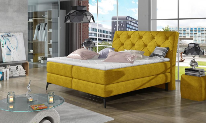 Luxus Boxspring Bett Stoff Hotel Grün Betten Schlafzimmer Möbel Design Samt Neu