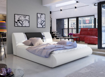 Luxus Boxspring Bett Schwarz Weiß Betten Schlafzimmermöbel Design Doppel Hotel