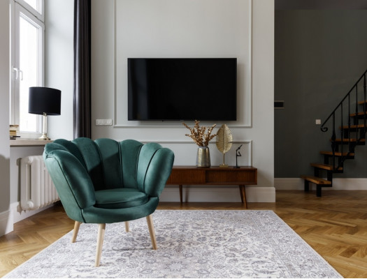 Sessel Club Lounge Stuhl Polster Sofa 1 Sitzer Relax Fernseh Grün 