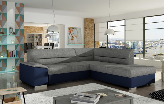 Stoff Ecksofa L-Form Sofa Couch Design Polster Modern Textil Sitzpolster Gruppe