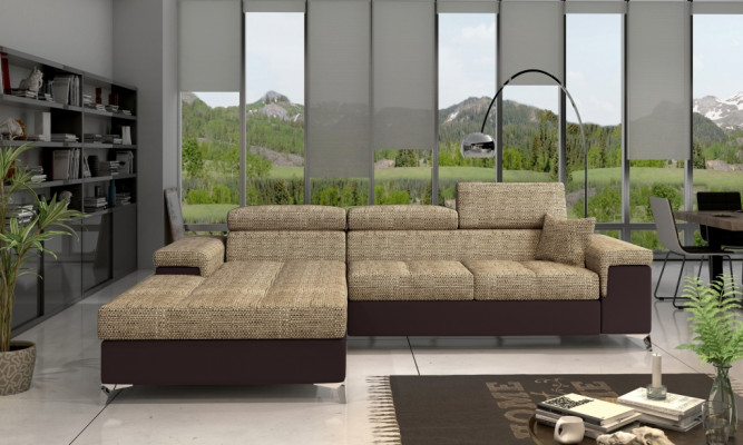 L-Form Couch Wohnlandschaft Ecksofa Garnitur Modern Design Sofa Stoff Textil neu