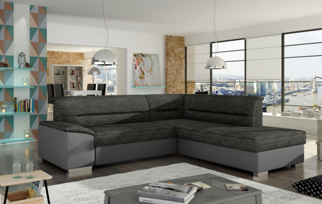 Stoff Ecksofa L-Form Sofa Couch Design Polster Modern Textil Sitzpolster Gruppe