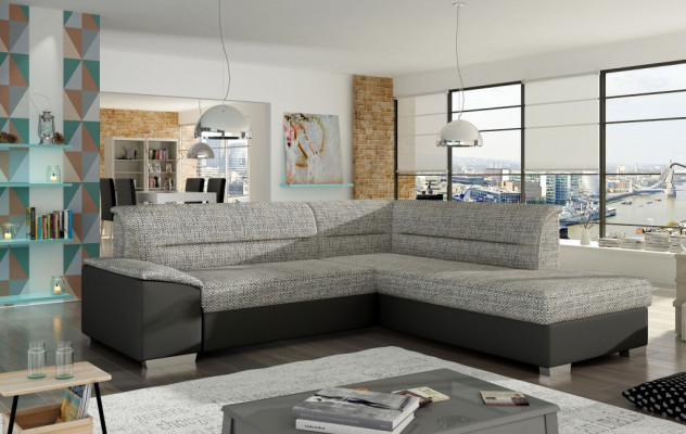 Stoff Ecksofa L-Form Sofa Couch Design Polster Modern Textil Sitzpolster Gruppe