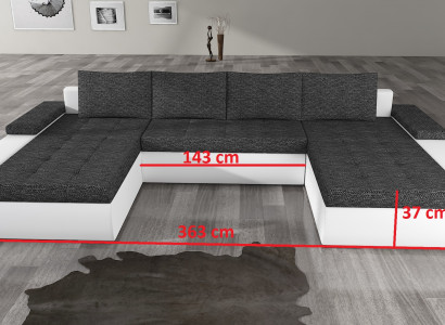XXL Big Schlafsofa Relax Wohnzimmer Ecksofa Garnitur Polster Couch Eckgarnitur