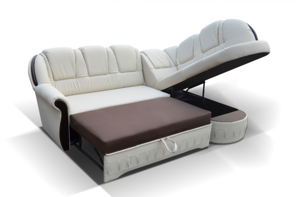 Klassische Ecksofa Schlafsofa Couch Polster Eckgarnitur Ecksofa Textil