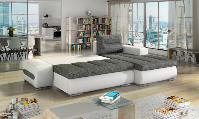 Design Ecksofa Ottavio Bettfunktion Couch Wohnlandschaft Sofas Schlaf Sofa